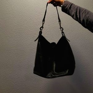 Lauren by Ralph Lauren black leather bag